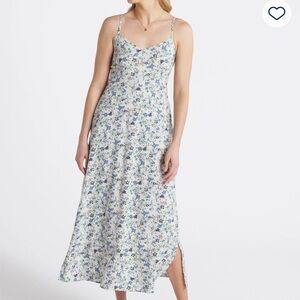 Market and Spruce Seersucker Floral Spaghetti Strap Dress